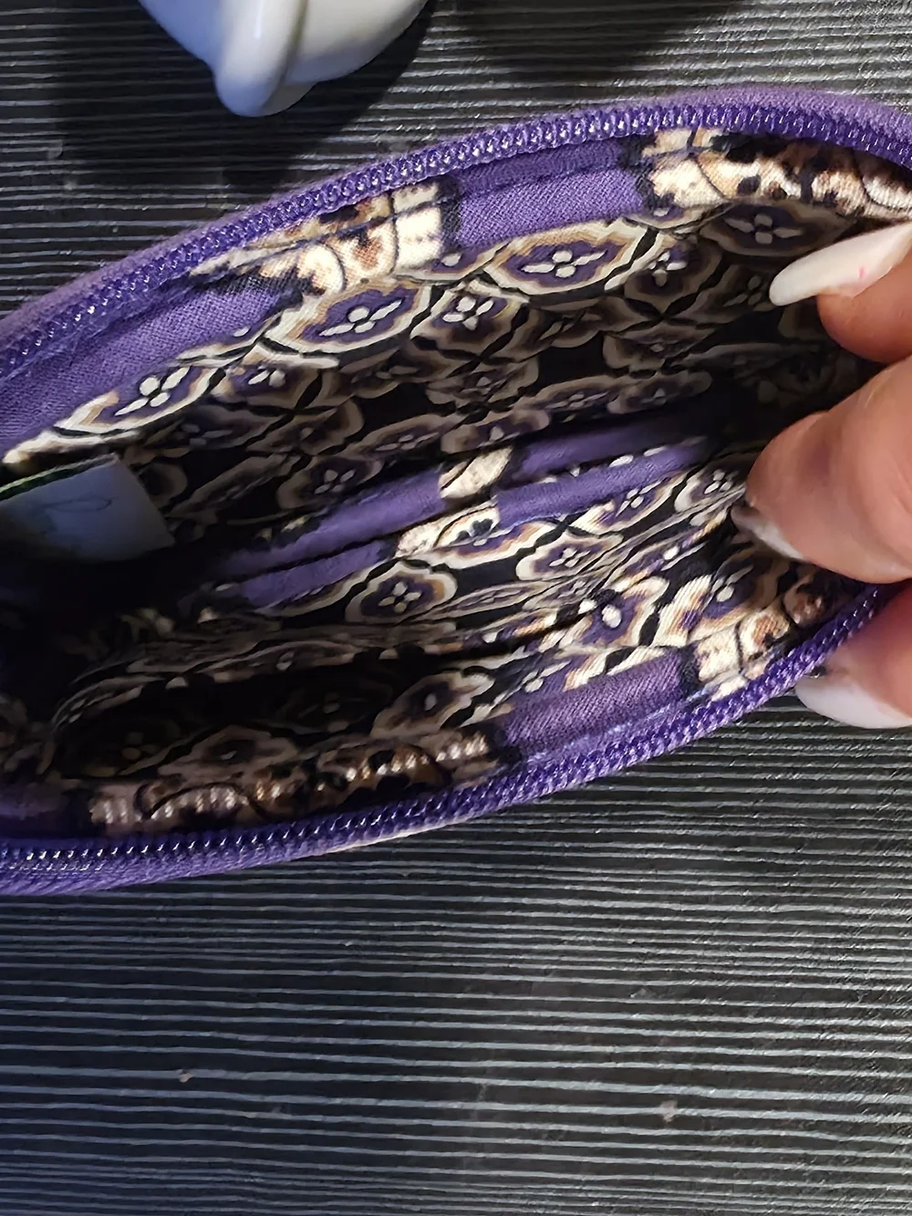 Vera Bradley Purple Paisley Quilted Wristlet
